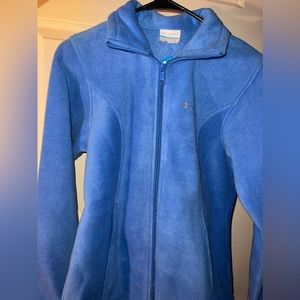Columbia light blue fleece jacket